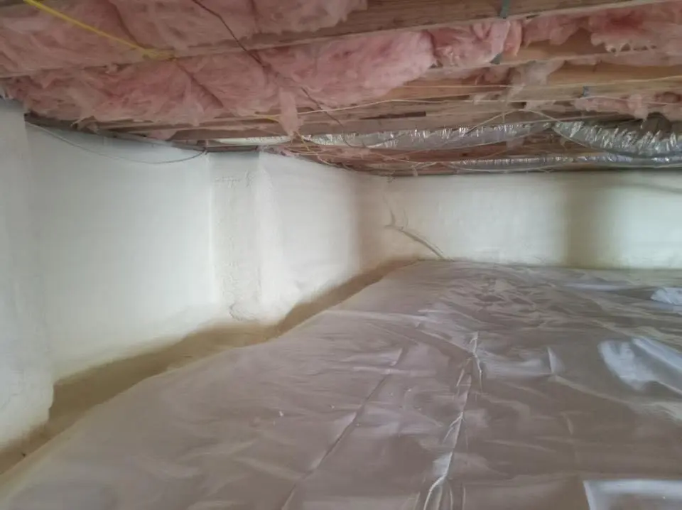 Crawl space encapsulation with closed-cell spray foam for Roof Maintenance in Milford Mill